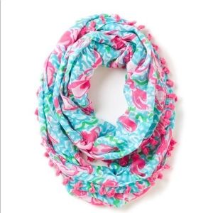 Lilly Pulitzer lobster roll tassel scarf